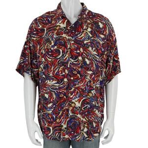 90s Vintage Guess Georges Marciano Paint Swirl Art USA Made Shirt